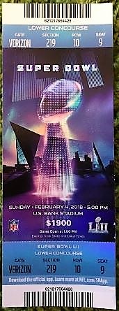 Super Bowl LII        Ticket