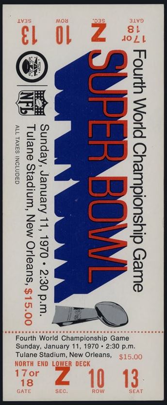 Super Bowl IV         Ticket