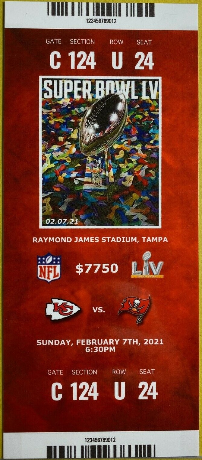 Super Bowl LV         Ticket