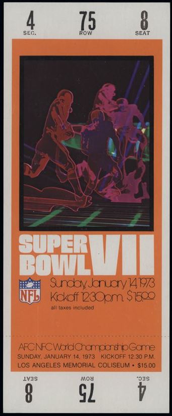 Super Bowl VII        Ticket