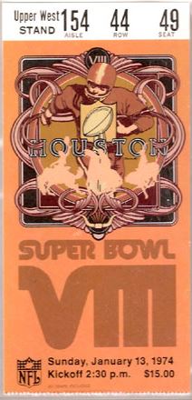 Super Bowl VIII       Ticket