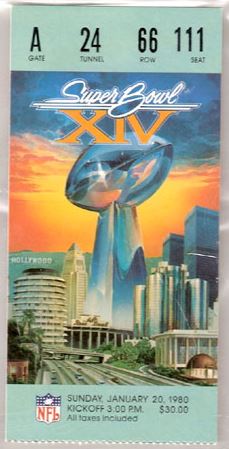 Super Bowl XIV        Ticket