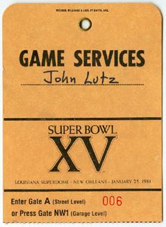Super Bowl XV         Pass