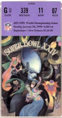 Super Bowl XXIV       Ticket