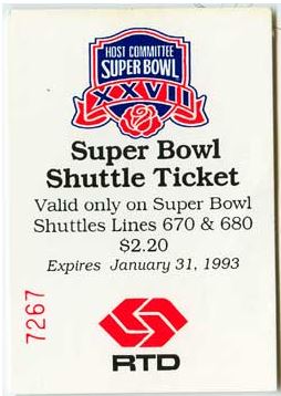 Super Bowl XXVII      Pass