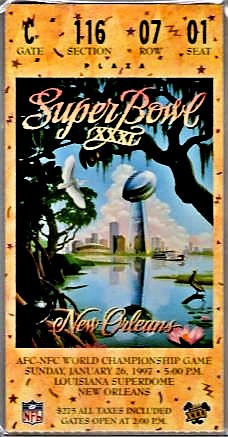 Super Bowl XXXI       Ticket