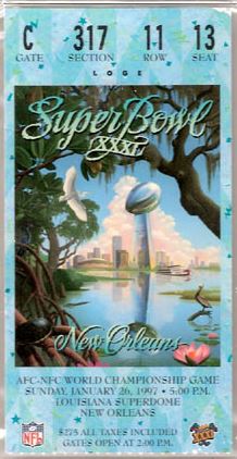 Super Bowl XXXI       Ticket