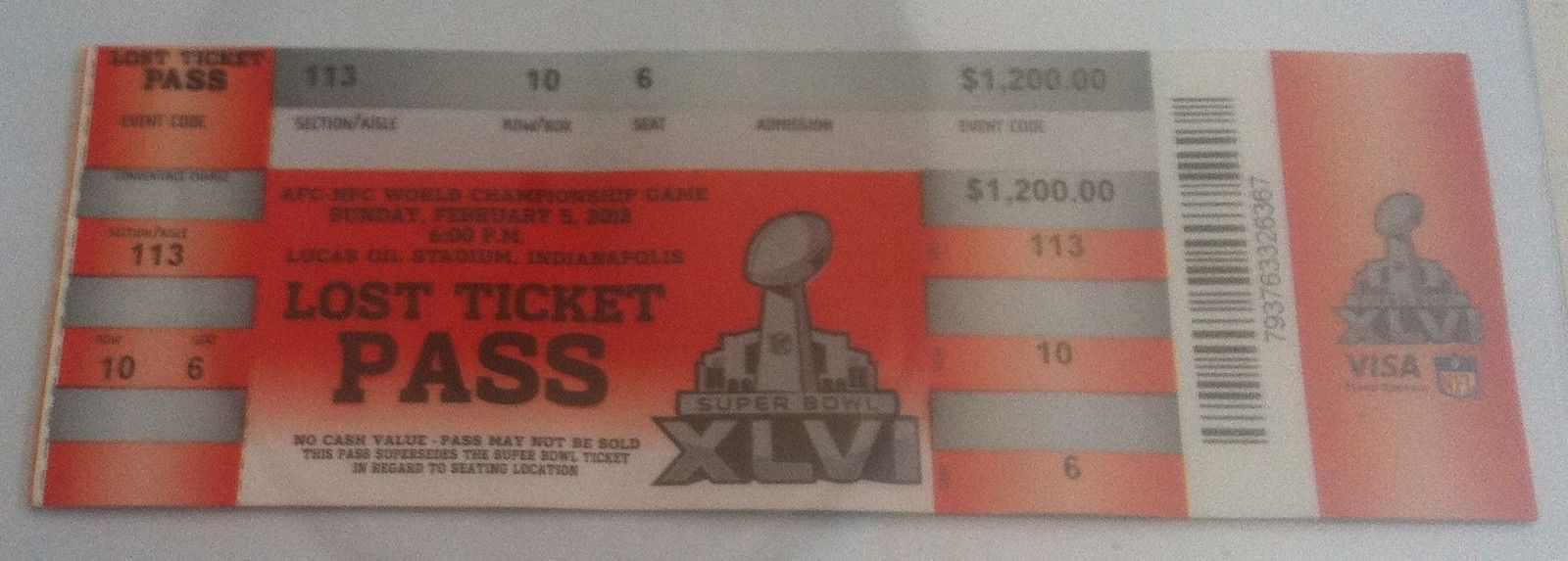 Super Bowl XLVI       Pass