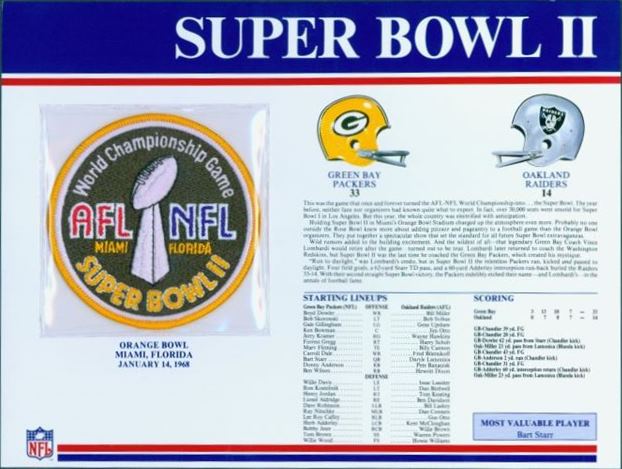 Super Bowl II         Patch