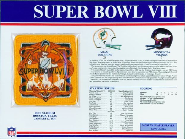 Super Bowl VIII       Patch