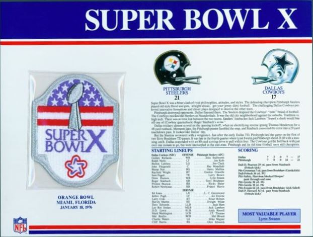 Super Bowl X          Patch