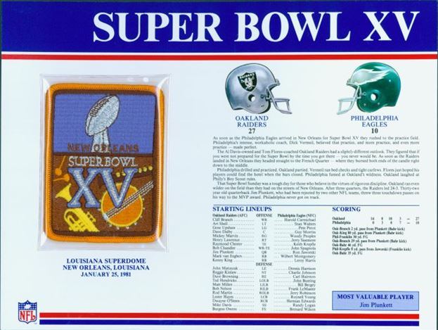 Super Bowl XV         Patch