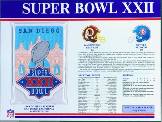 Super Bowl XXII       Patch