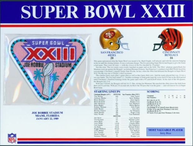 Super Bowl XXIII      Patch