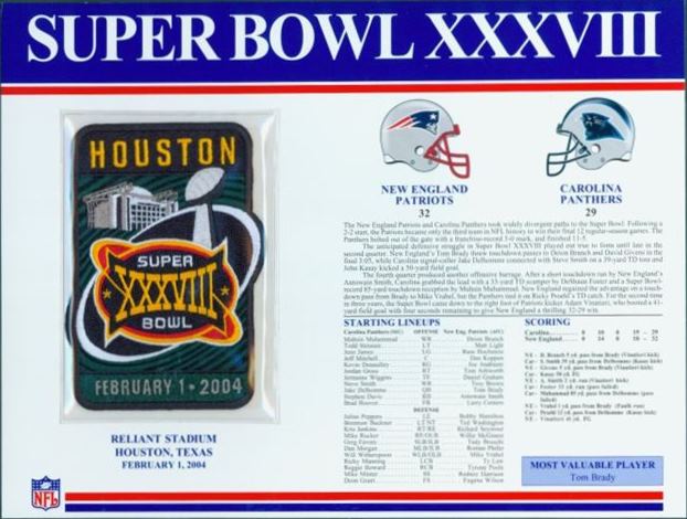 Super Bowl XXXVIII    Patch