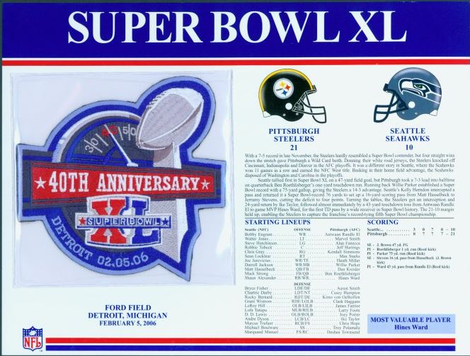 Super Bowl XL         Patch