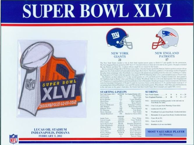 Super Bowl XLVI       Patch